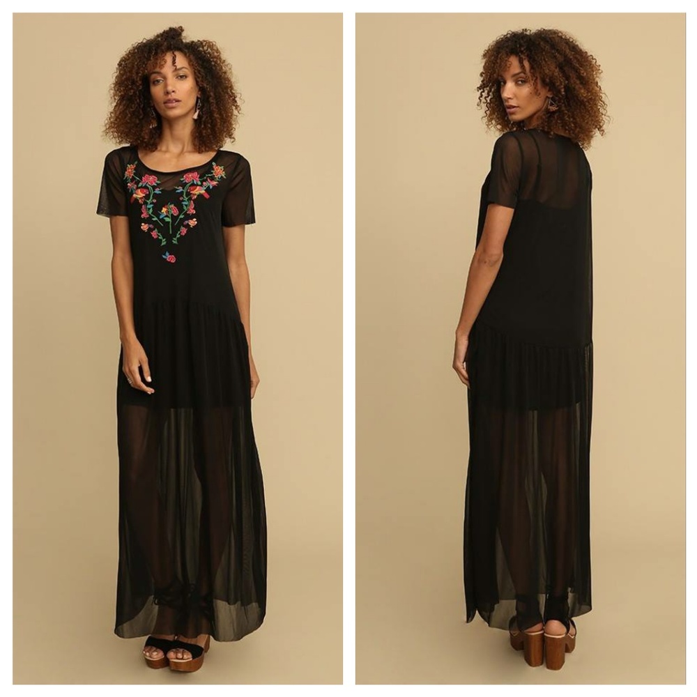 Embroidered Maxi Dress